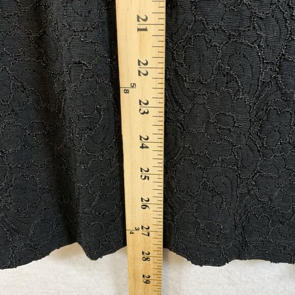 Vintage Chicos Womens Semi Sheer Lace Button Tunic Top Sz XL Dark Romantic Boho - Picture 10 of 12